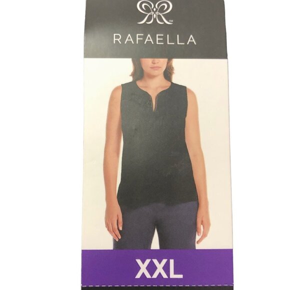 NWT Rafaella Top Size XXL Sleeveless Crochet Detail Black CasualVacation Cruise - Picture 4 of 6